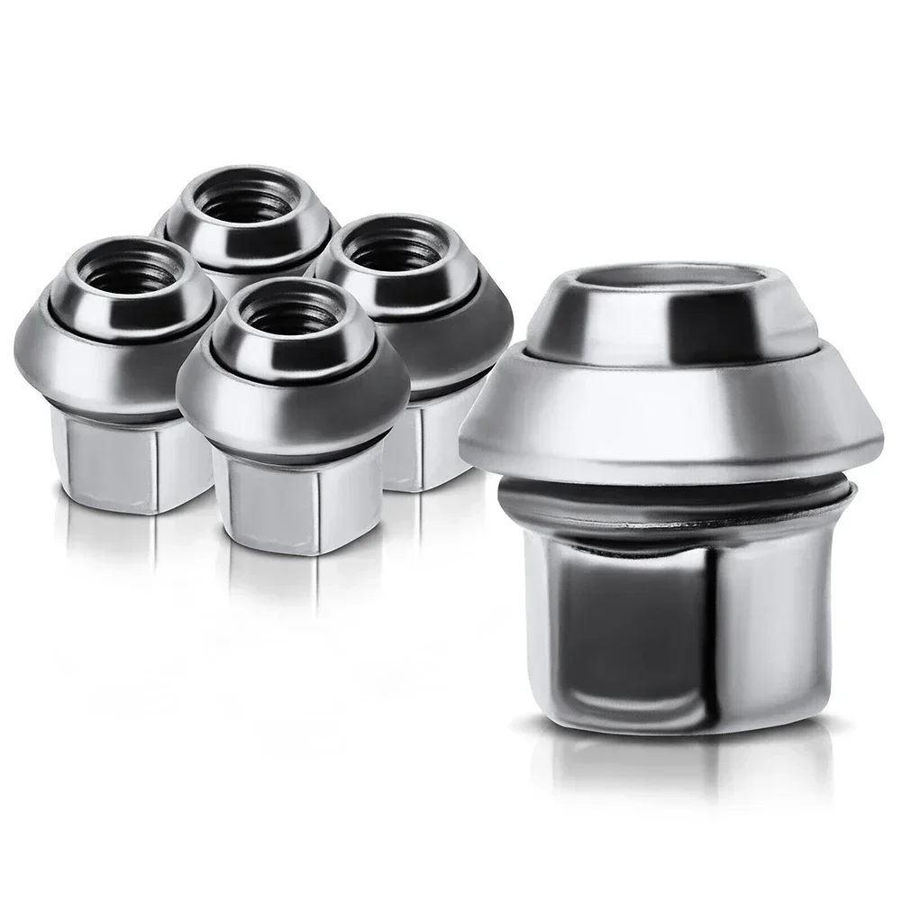 5Pcs Car Chrome Wheel Nuts For Ford Focus For Volvo C30 C70 II  S40 II V40 V50 30666349 30683951 30723579 Replacement Car Part