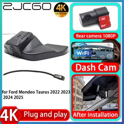 ZJCGO UHD 4K 2160P Plug and Play DVR Dash Cam Video Recorder for Ford Mondeo Taurus 2022 2023 2024 2025