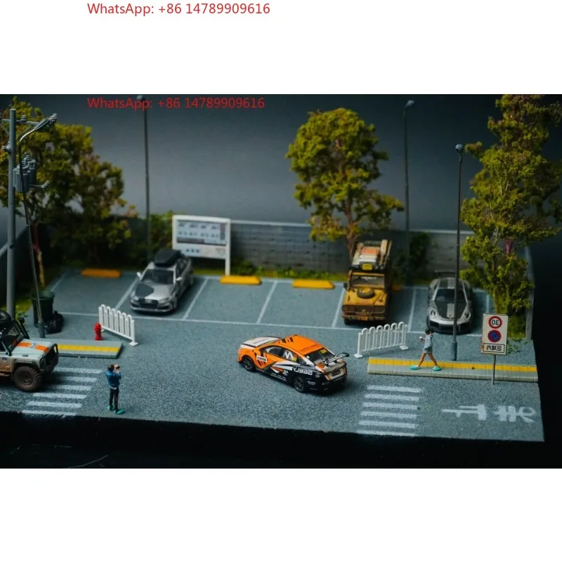 64 Scale Car Miniature Model Parking Lot - Detailed 1/64 Scale Display Base for Diecast Vehicles, Wargaming & Diorama Projects
