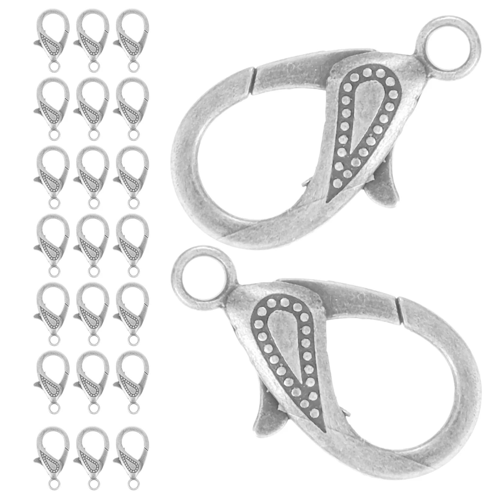 

50 Pcs Jewelry Accessories Clasps for Making Connector Bracelet Fastener Connection Buckle Lobster Diy Zinc Alloy