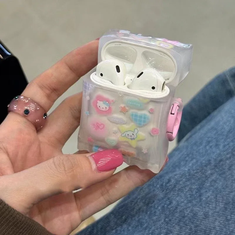 Candy Cute Sanrio Hello Kitty AirPods 3 Case Apple AirPods 1 2 Case AirPods Pro 2 Case IPhone Earphone Accessories Air Pod Cover