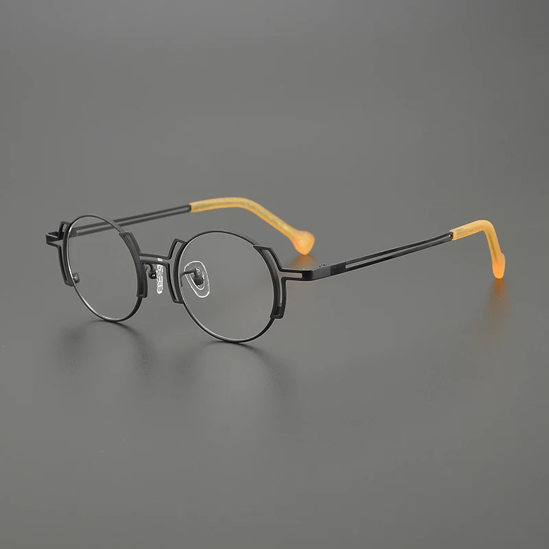 

Niche fashion myopia round glasses frame, ultra-light pure titanium color optical, retro casual, versatile youth optical glasses
