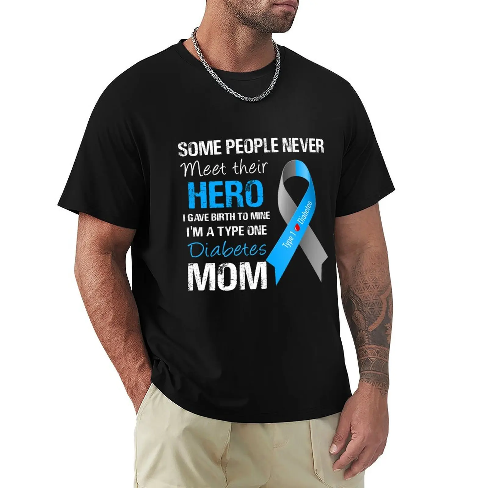 

Proud T1d Mom Birthday Shirt Support Type 1 Diabetes Awareness Mothers Day T Shirt T-Shirt valentines clothes men clothes