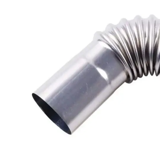 25mm Diesel Heater Connector Stainless Steel Tubes Set of 2 with 4 Clamps for Vehicle Air Heater Systems 25mm Diesel