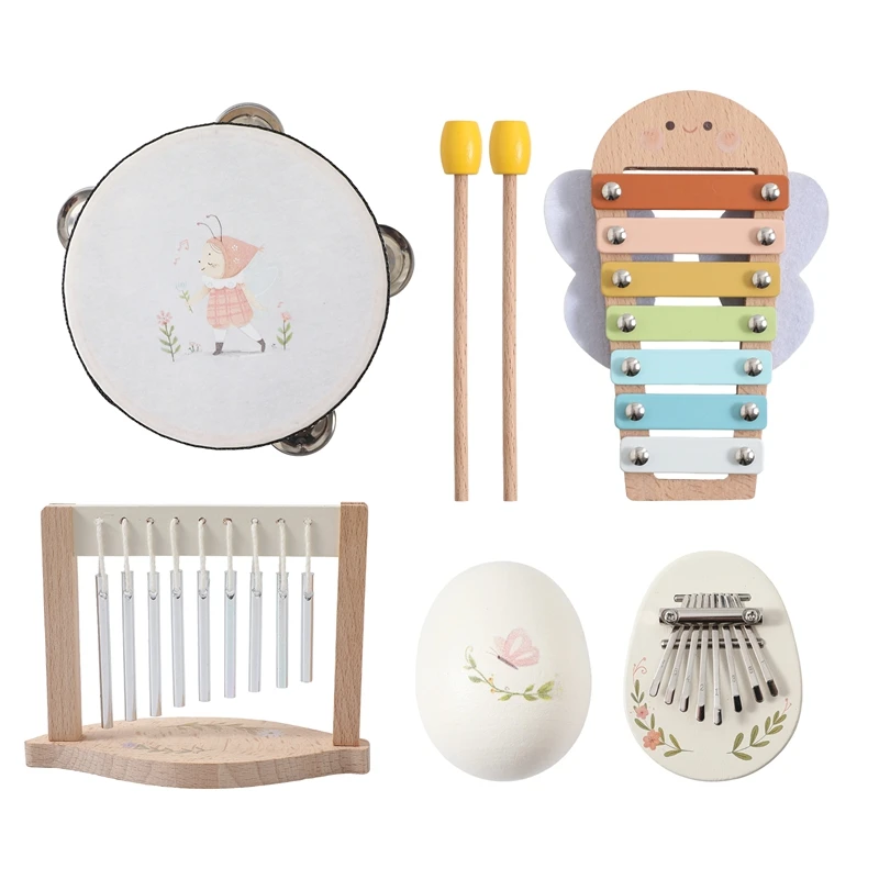 Montessori Music Instruments Baby 0 12 Months Toys Drum Xylophone Kids Early Educational Wooden Instruments Baby Toys Musical