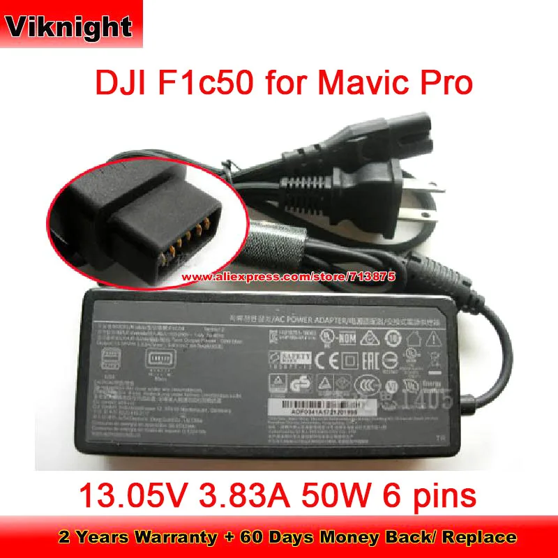 Genuine DJI F1c50 Adapter 13.05V 3.83A 50W With 6pins Plug For Mavic Pro