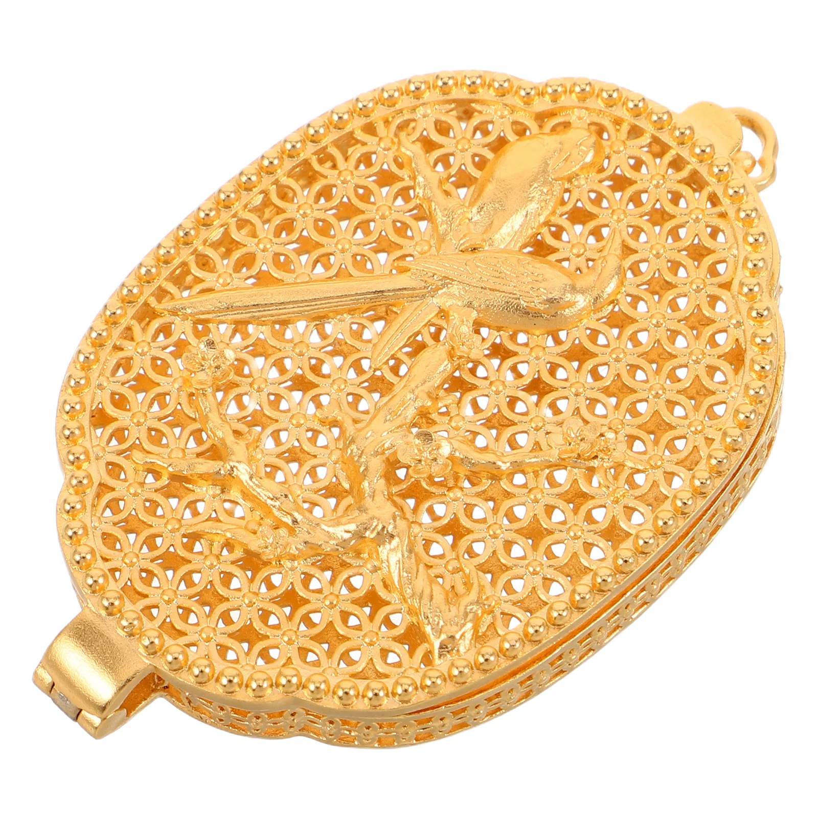 

Hollow-Out Fragrance Locket Vietnamese Magpie Motif Women Aromatherapy Diffuser Pendant Trendy Stylish Jewelry Gift