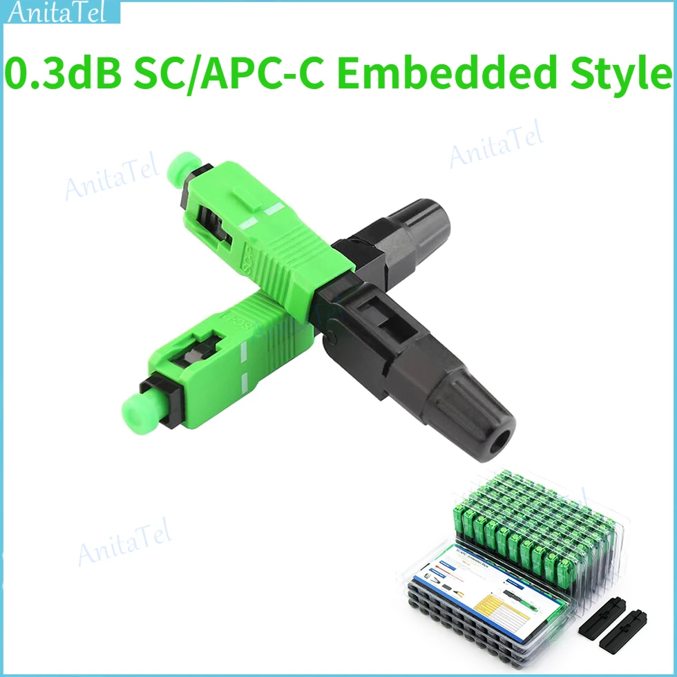 SC/APC-C Embedded Connector Style Fiber Optic Fast Connector FTTH SC/APC SM Fast Connector Fibre Quick Splice Connector