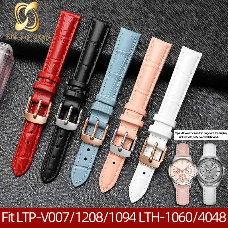 

Genuine Leather Watchband For Casio LTP-V007/1208/1094 LTH-1060/4048 Real Cowhide Watch Strap Pin Buckle Bracelet 16mm 18mm