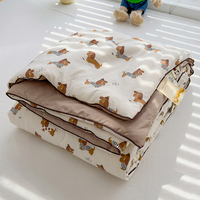 New Cute Animal Summer Quilt Queen Lightweight Breathable Air Conditioner Comforter Soya Fibre Fill Summer Blanket Single Double