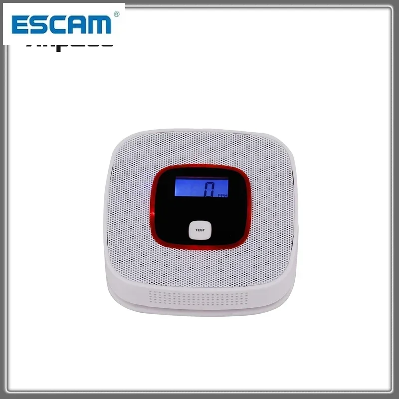 Allarme fotoelettrico indipendente senza fili per avvelenamento da monossido di carbonio LCD Allarme vocale Sensore di gas CO Rilevatore di CO Casa