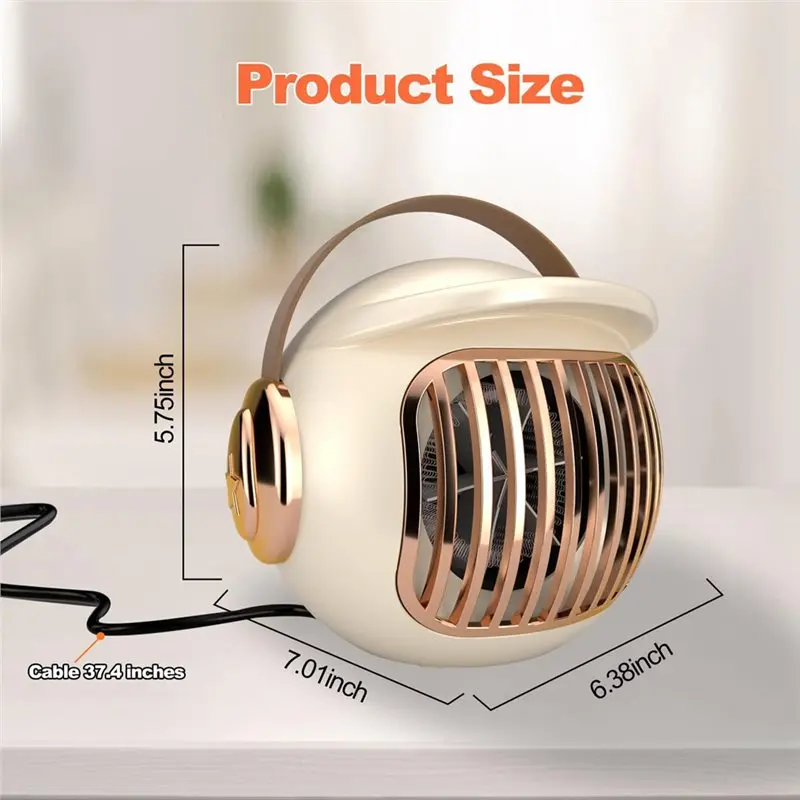 A94E-Szybki Grzejnik Elektryczny PTC Biurkowy Grzejnik na Ciepłe Powietrze Przenośny Grzejnik Energooszczędny Ogrzewacz na Biurko