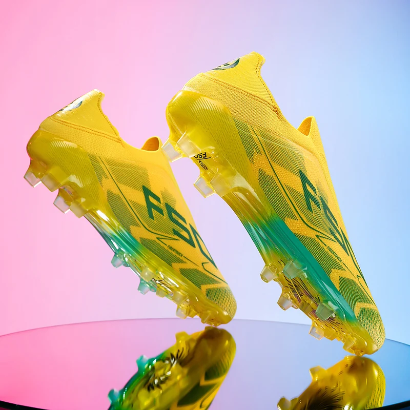 New Men Football Boots Match Light Hot-selling Training High-quality Grass Cleats Mid-top Soccer Shoes Sneakers Non-Slip Outdoor