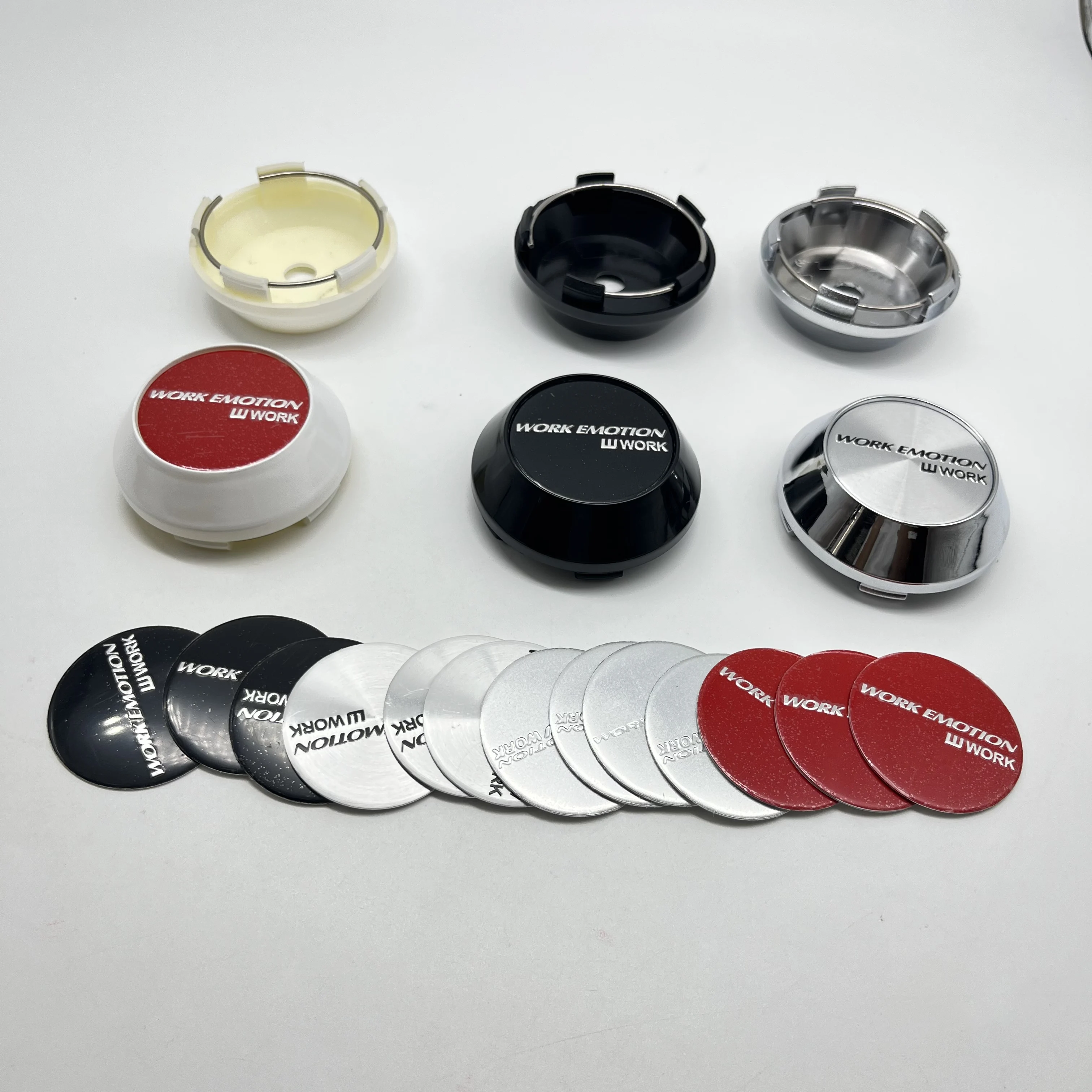 4pcs WORK EMOTION W WORK Emblem Logo 60mm 64mm 65mm 68mm 69mm Car Wheel Center Caps High Cap Accessories Wheels Hub Rim Hubcap view 3