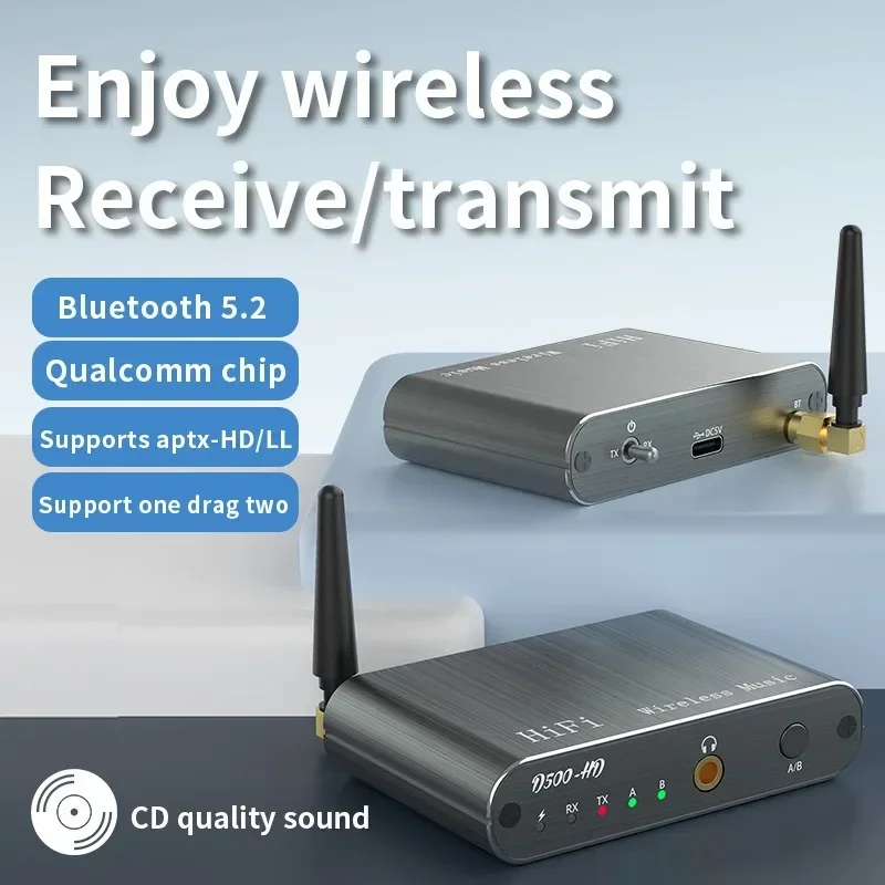 aptX-HD Bluetooth 5.2 музыкальный приемник HIFI беспроводной аудиоадаптер с 3,5 мм Aux Toslink/коаксиальный выход для усилителя автомобиля