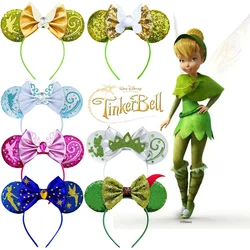 Disney Tinker Bell Head Bands For Women Cosplay Wings Fairy Hairbands Girls Vine Flower Ears Headbands Kids Sil Hair Accessories