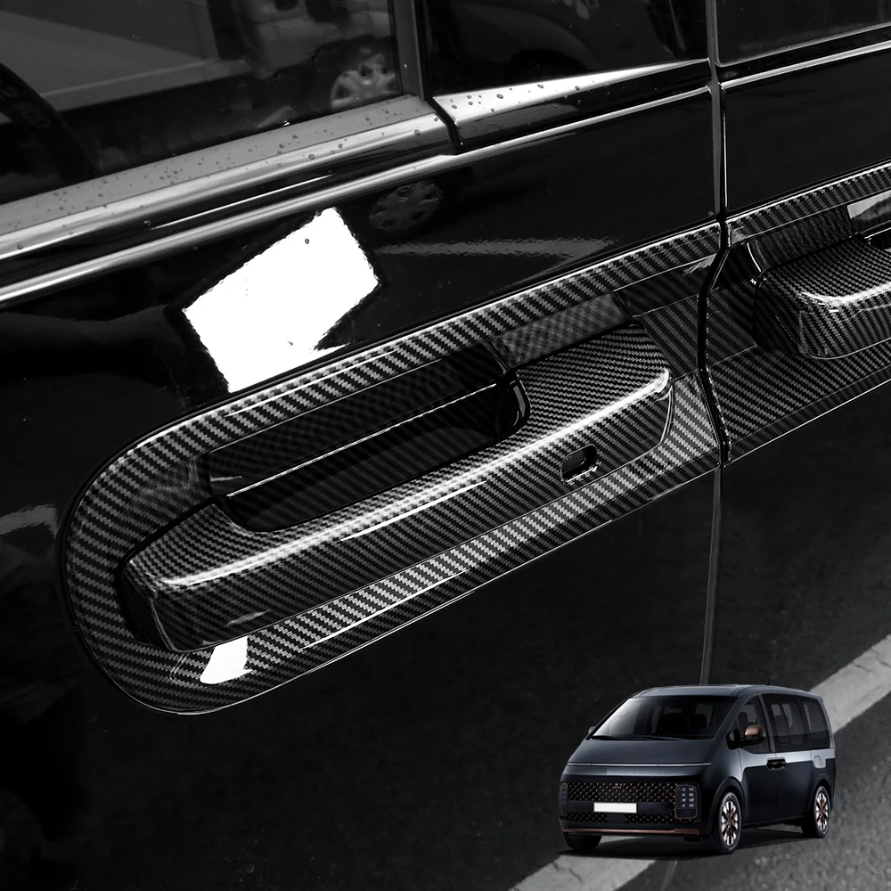 

For Hyundai Staria 2021-2026 LHD/RHD ABS Exterior Door Handles Trim External Door Handle Frame Bowl Car Exterior Accessories