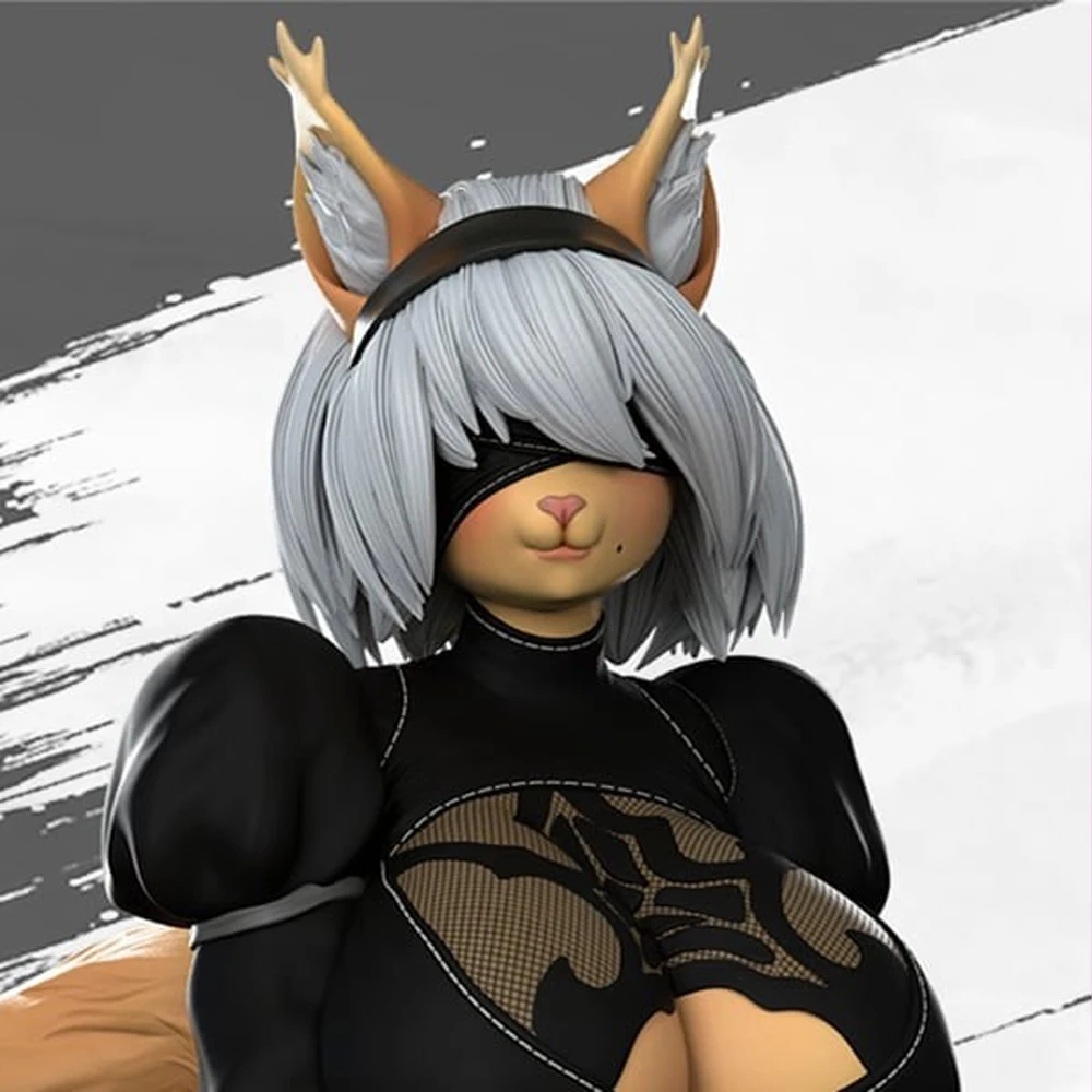 

1/24 Scale NSFW Fox Sexy 2B Warrior Resin Figure Model Kit Unassembled Unpainted DIY Collectible Miniature Hobby Toy