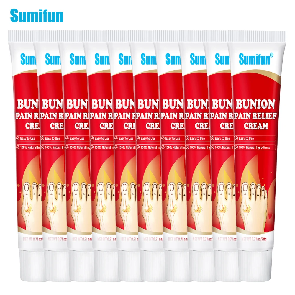 

5/10Pcs Sumifun Bunion Pain Relief Cream Hallux Valgus Corrector Gout Treatment Ointment Toe Joint Swelling Ache Medical Plaster