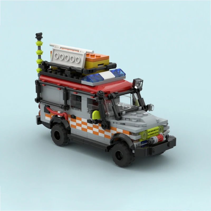 Velocidade hypercar modelo moc tijolos de construção veículo resgate montanha tecnologia modular presentes feriado montar crianças brinquedos terno