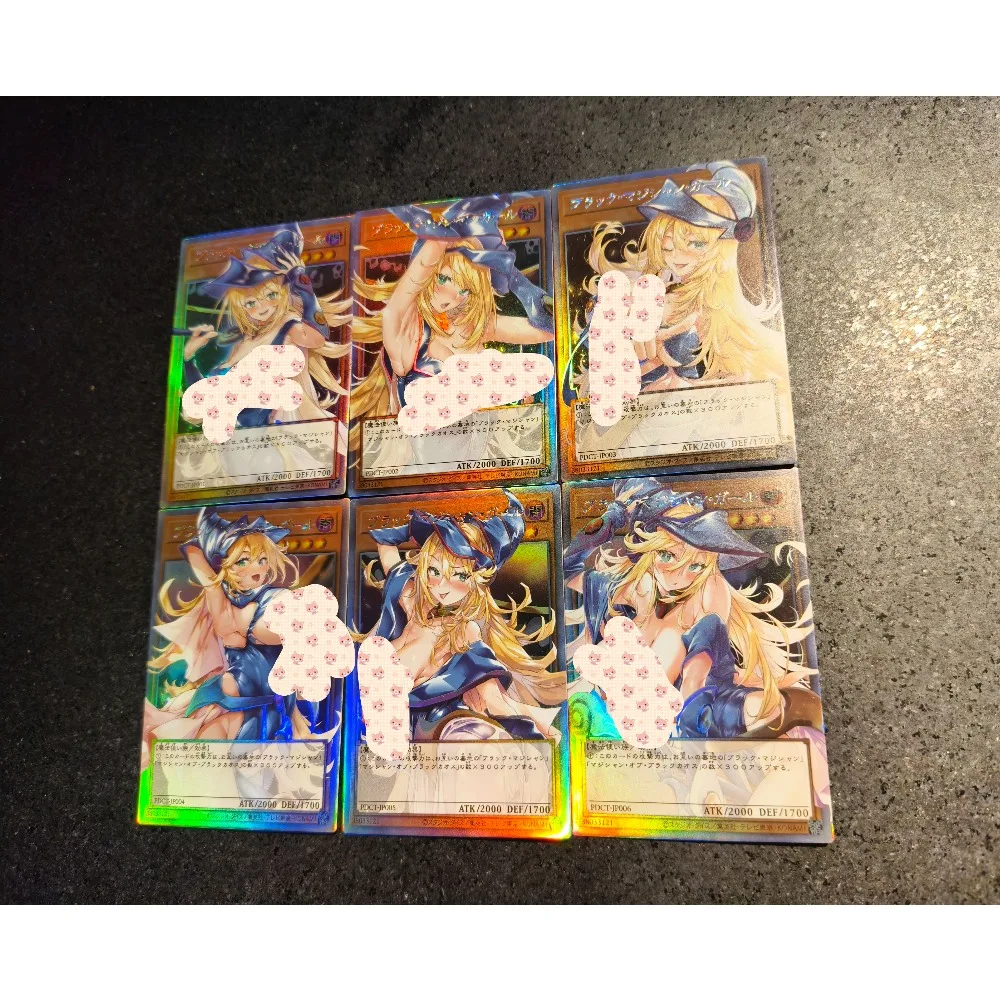 6 قطعة/المجموعة يو غي أوه! الظلام الساحر فتاة ذاتية الصنع سلسلة صغيرة جديدة أنيمي الكرتون الطرفية لعبة جمع بطاقة هدية عيد #1