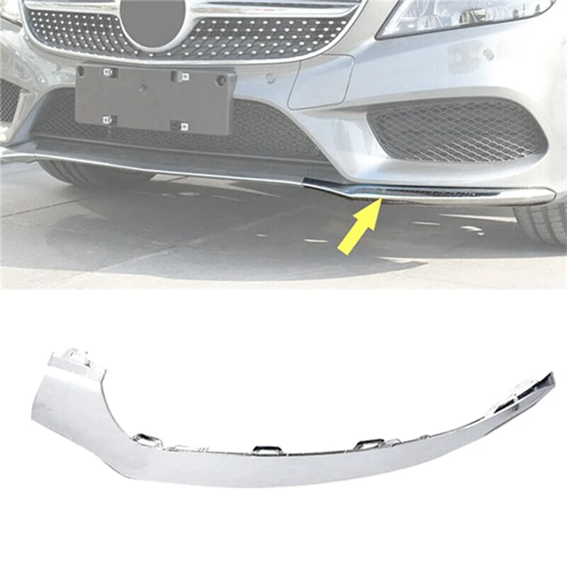 

OB-1Pair Front Bumper Lip Lower Chrome Trim Strip For Mercedes-Benz CLS-Class W218 CLS320 400 550 A2188851574 A2188851674 Parts