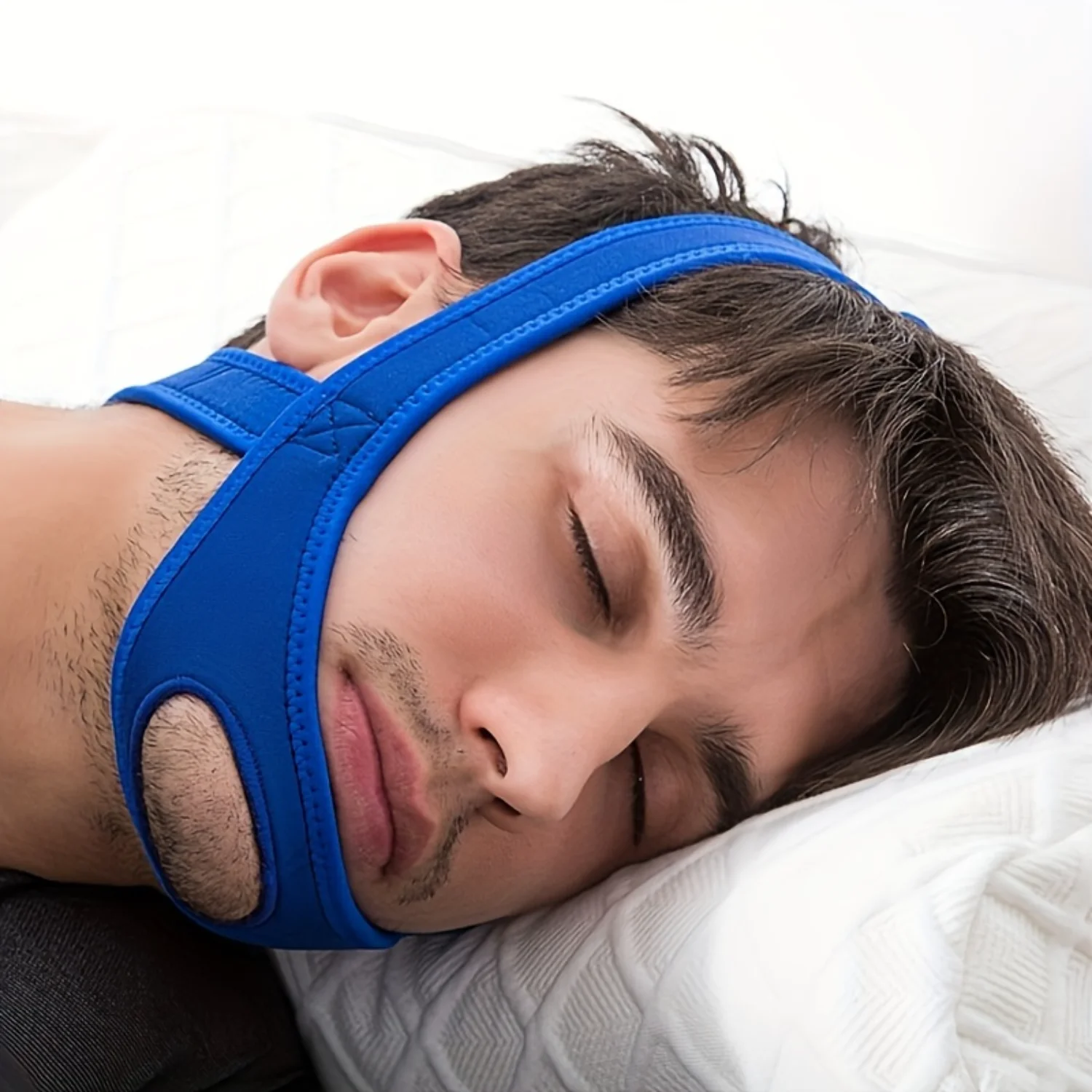 Adjustable Anti-Snoring Chin Strap - Lightweight, Comfort Fit for Mouth Breathing & Jaw Dislocation Relief Anti Snore Mouthpiece