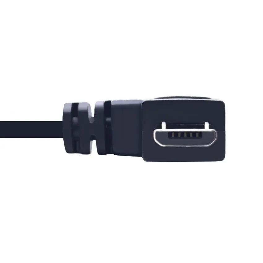 Elbow Micro USB 2.0 Jack Android Interface 4 core 2 core Male Power Data Charge Cable Cord Connector 30CM Cable