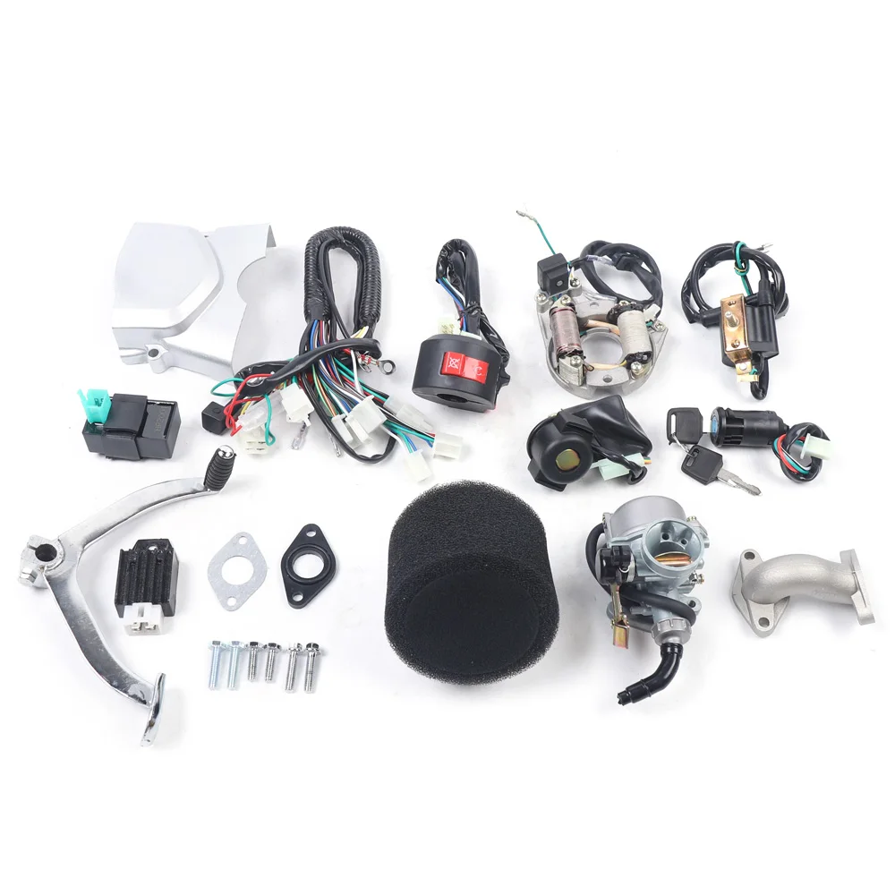 125 cc 4-Takt-ATV-Motor-Motorsatz mit umgekehrtem elektrischem Start, halbautomatisches Go-Kart-Quad + umgekehrt