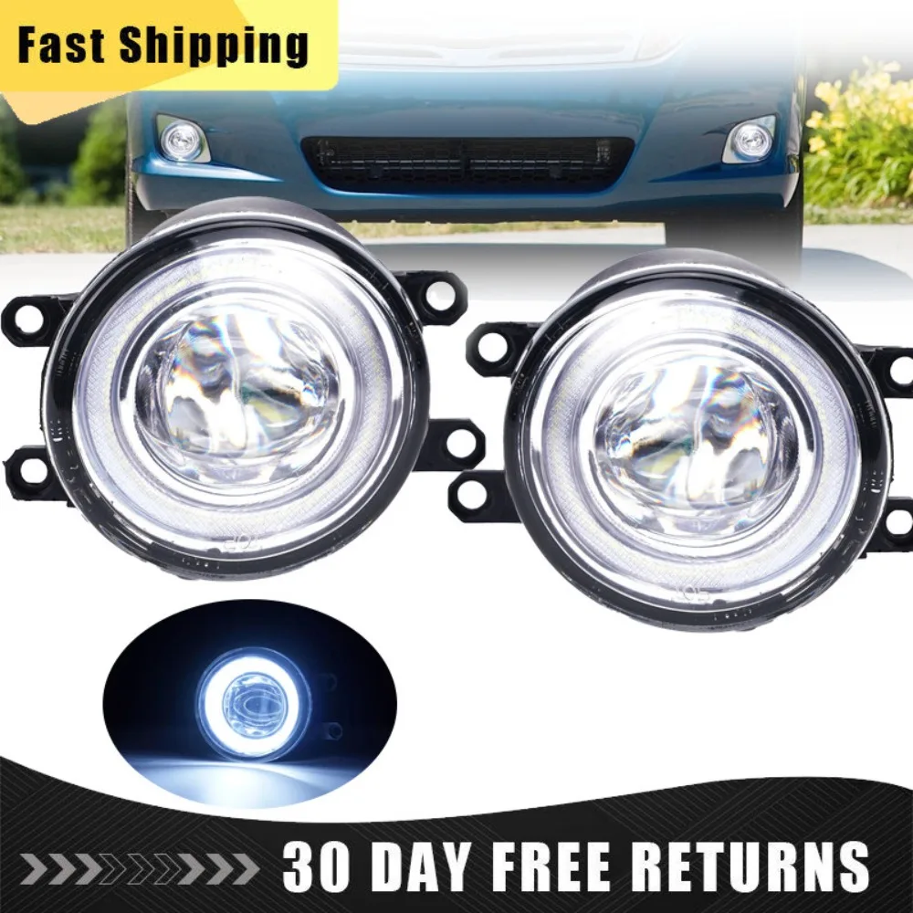 

Pair For 2009-2013 Toyota Venza Front Cold White Universal LED Fog Lights Kit
