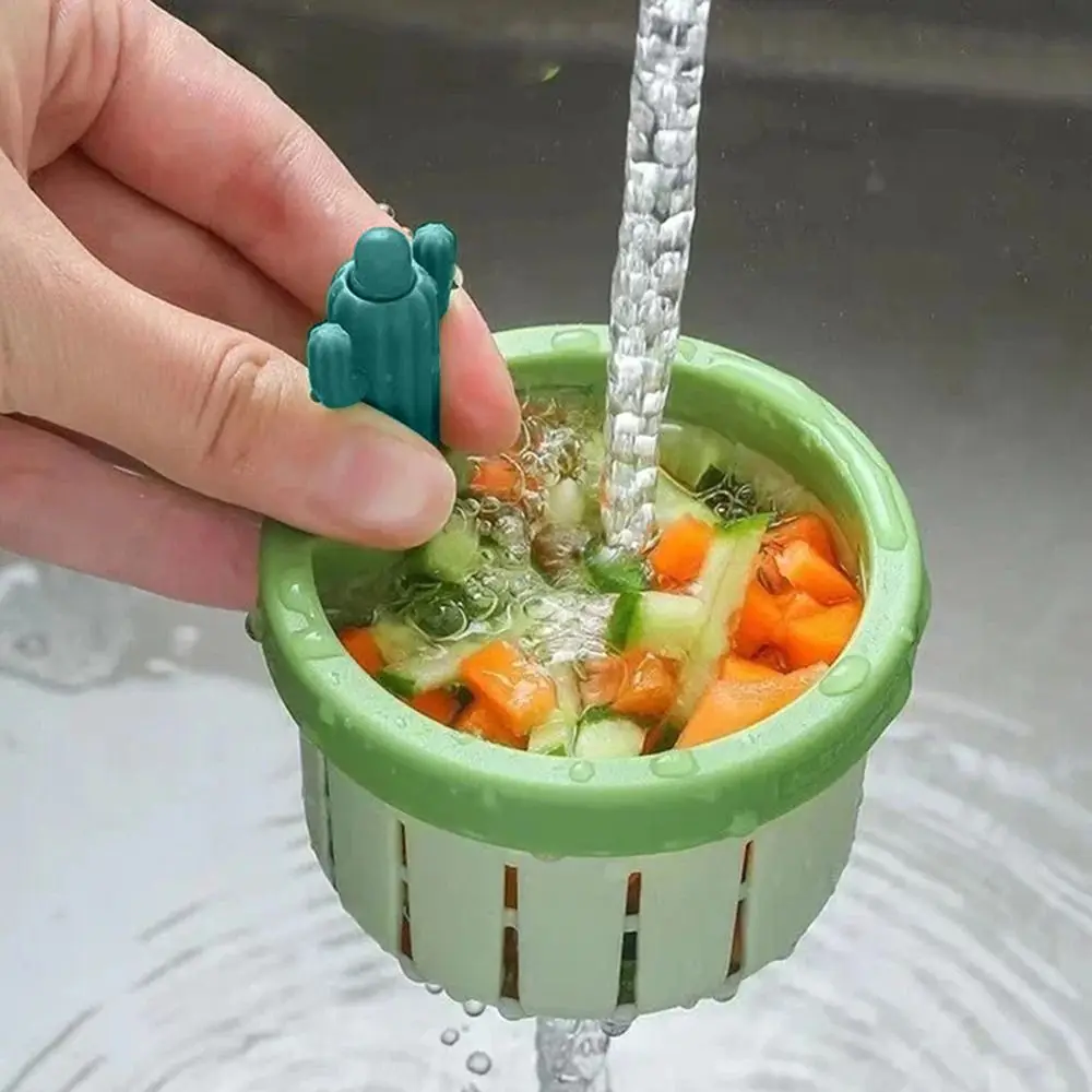 Anti-clogging Cactus Kitchen Sink Drain Strainer Food Waste Catcher Easy Cleaning Plug Filter Basket Leakage-proof With Washer