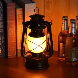 Night Light Led Rechargeable Bar Table Lamp Retro Quiet Bar Desk Lamp Wrought Iron Outdoor Camping Kerosene Lamp Barn Lantern.