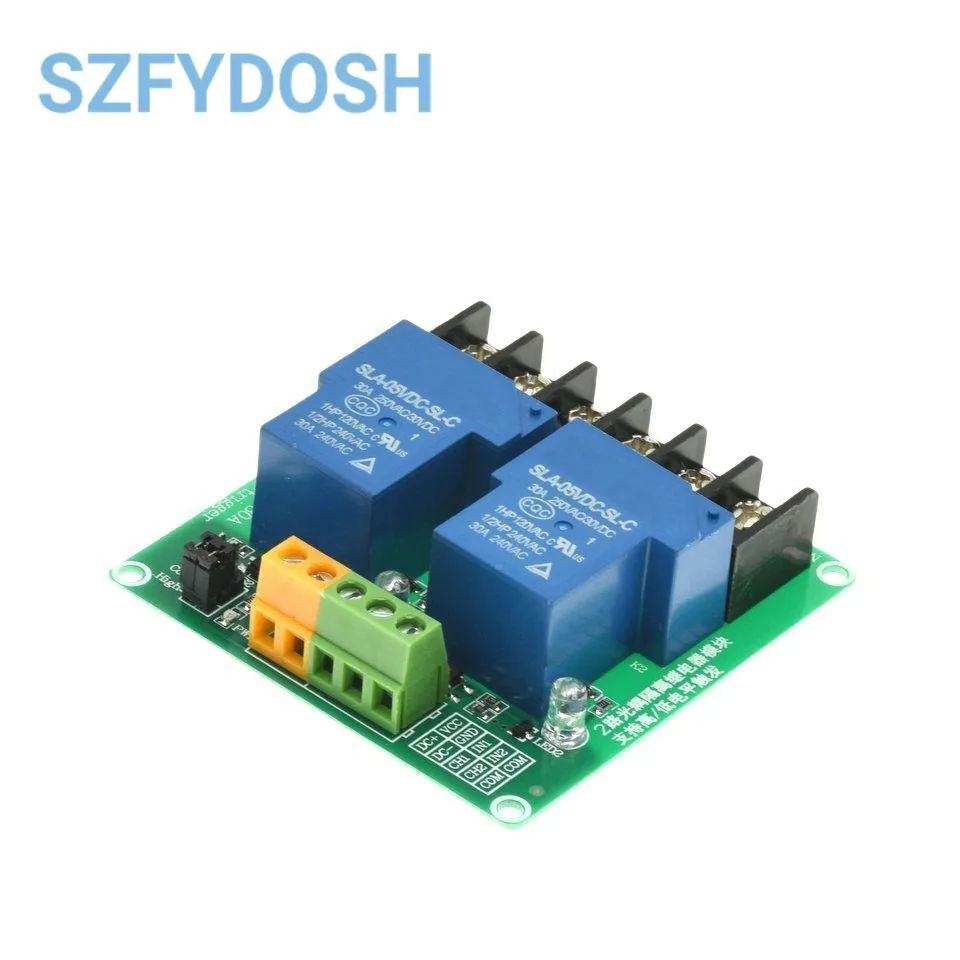 1 2 4 8 Channel Relay Module 30A With Optocoupler Isolation 5V 12V 24V Supports High And low Triger Trigger 