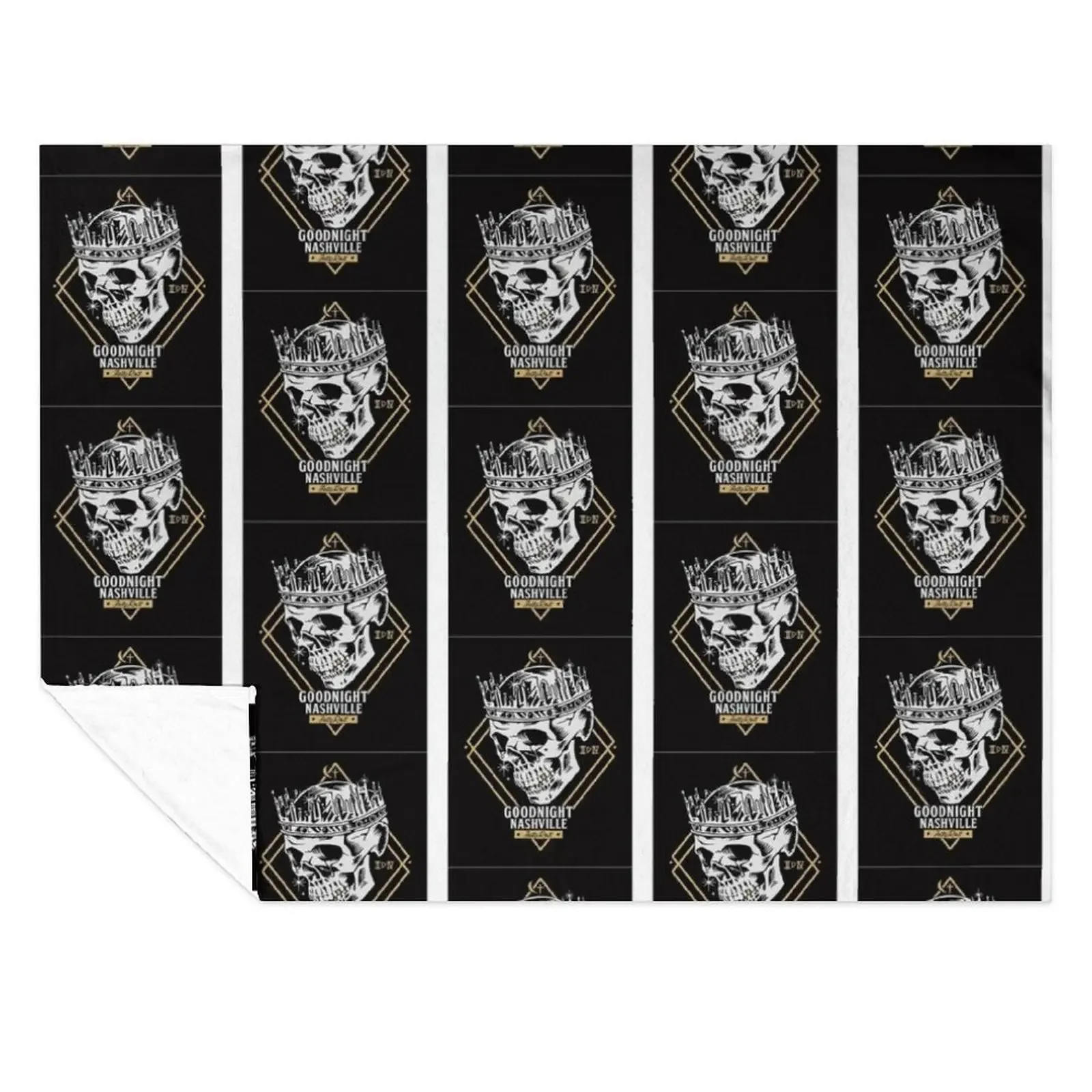 

goodnight skull Throw Blanket funny gift Cute Furrys Plush Blankets