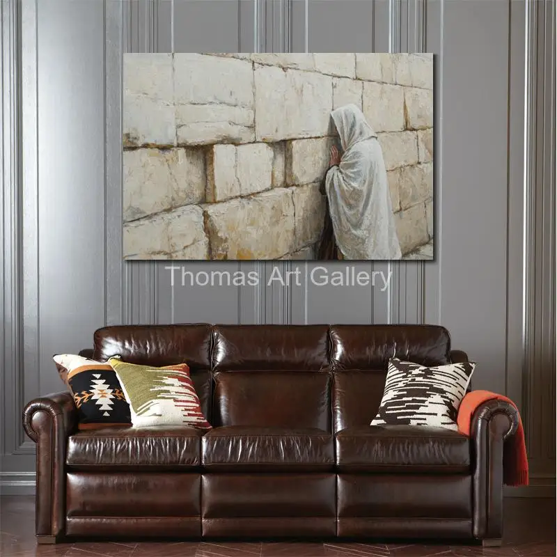 Kotel Canvas Prints Contemporary Art Judaica Painting Western Wall of Blessing HD Printed Poster Jerusalem Picture Home Decor