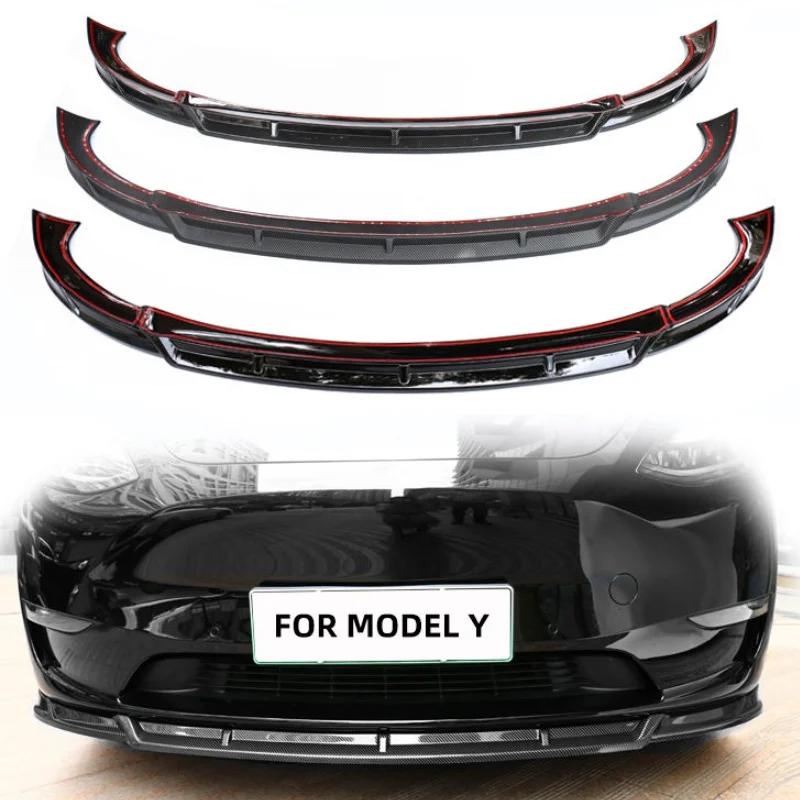 Manufactured Wide Body Kit Forged Carbon Fiber Front Lip Front Bumper for Tesla Model Y