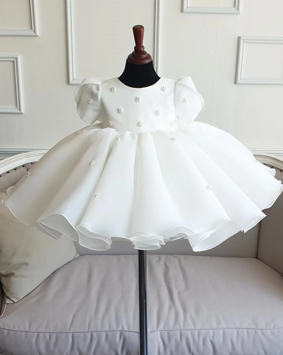 Elegant Princess Baby Girls Dresses for Eid Formal Occasions Kids First Communion Dresses for Children Wedding Birthday Baptism