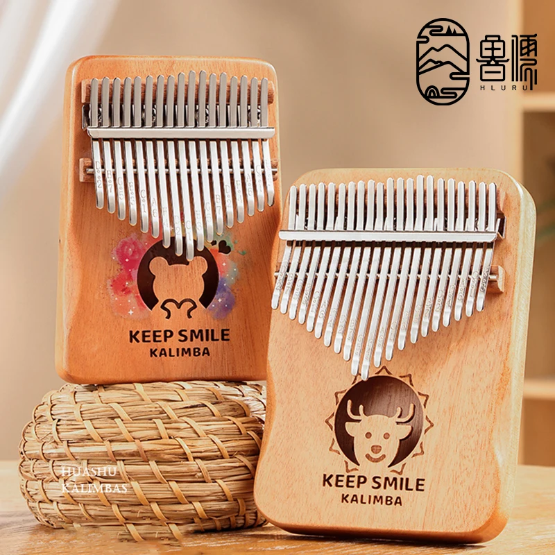 

HLURU 17 21 Keys Kalimba Professional Finger Piano Full Solid Wood Veneer Maple Wood Kalimba 17 21 Keys Thumb Piano Instrument