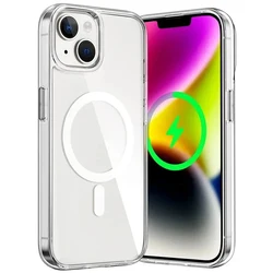 Clear Magnetic Case For Apple iPhone 15 14 13 12 11 Pro Max Plus 13 12 Mini Xs Max XR 8 7 SE SE 2 With Magsafe Plain Transparent