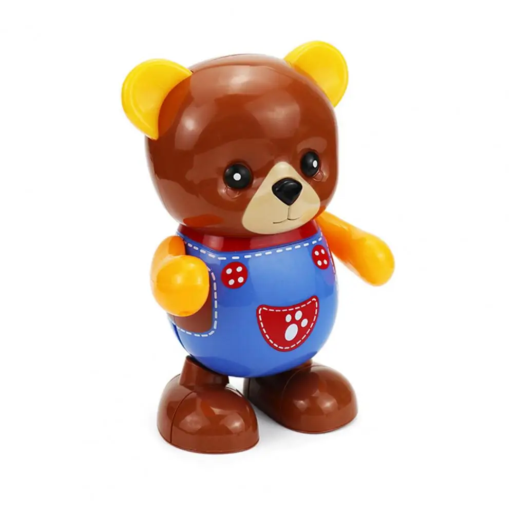 Funny Kids Toy Portable Baby Bear Toy Movable Dancing Bear Toy with Music Light  Intellectual Development