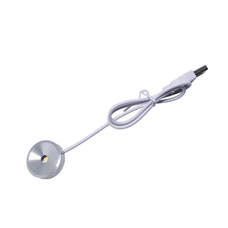 

LED USB 5V 1W Led Spot Light Surface Mounted Cabinet Showcase Counter Jewelry display Lamp home Ceiling Mini Spotlight