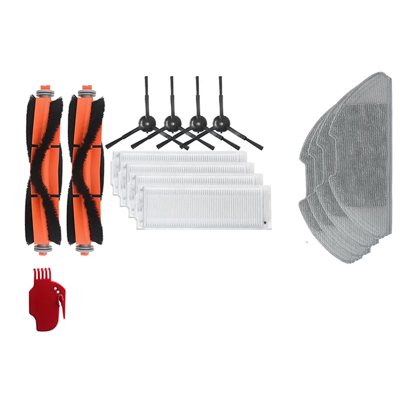 FNJK-для робота-пылесоса Xiaomi Mi 2 Pro Lite MJST1S MJSTL MJSTS MJST1SH, аксессуары для пылесоса, основная боковая щетка, тряпки для швабры