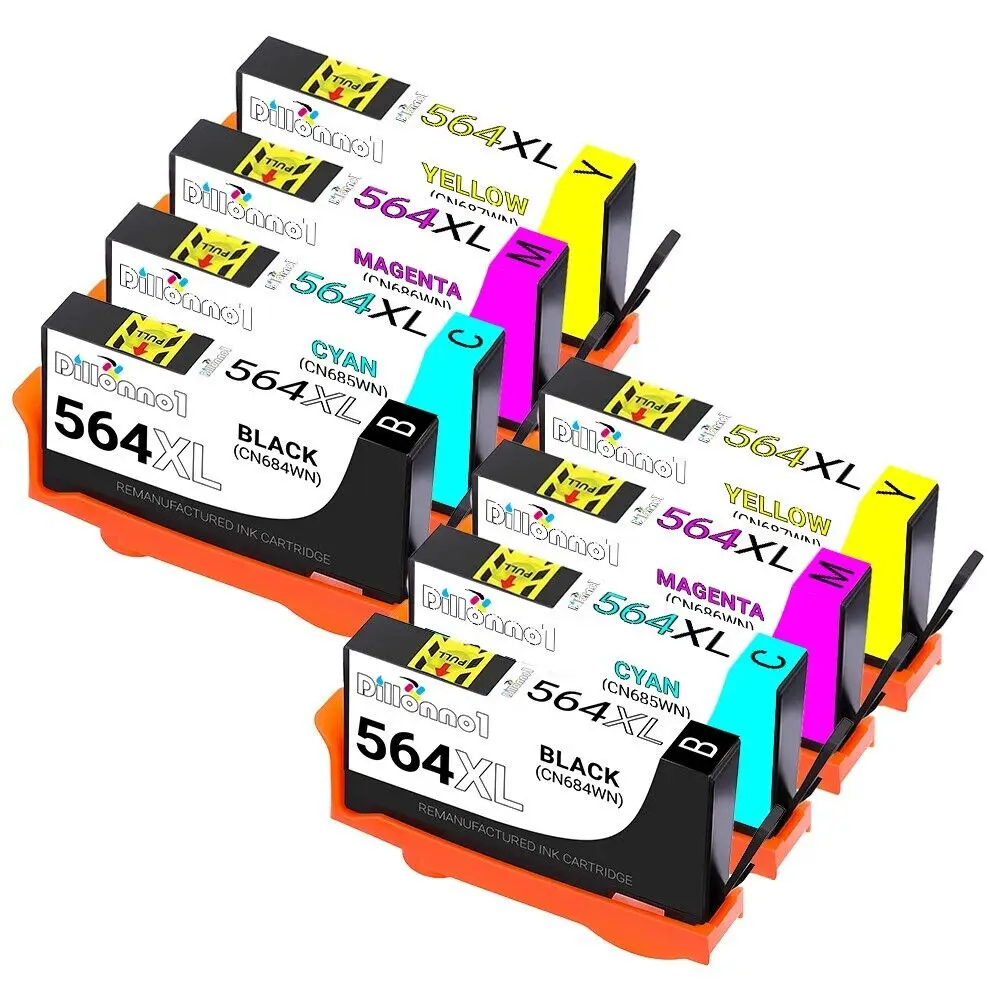 

8 PACK For HP 564 XL Cartridge For Photosmart 6510 6512 6515 6520 6525 B209 B210