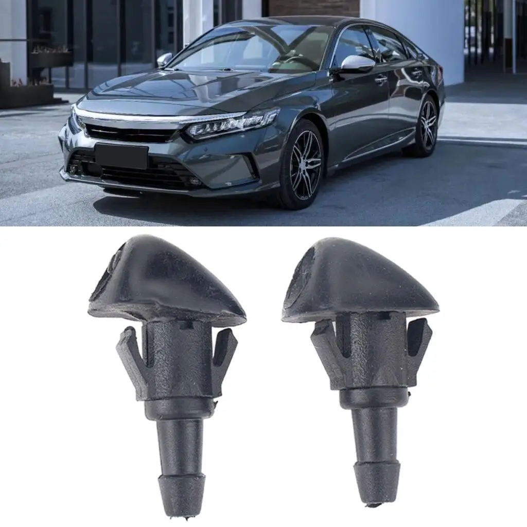 2Packs Front Windshield Washer Nozzles  Plastic Moulding Wiper Spray Jets Fits for Civic VI 96-2000 7681002 7681002