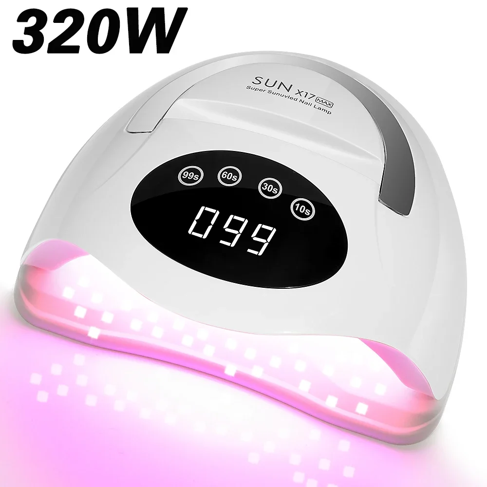 320W 72Leds Professional UV LED Nail Lamp for Gel Polish-4 Timers Nail Dryer LED Light Curing Gel Nail for Home Salon Art Tools