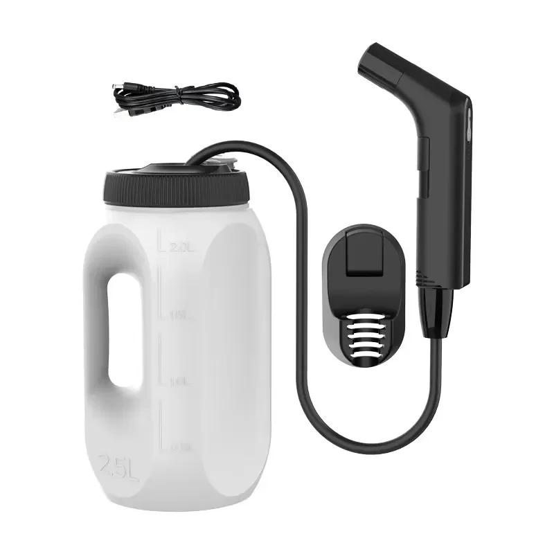 Portable Seated Bath Sprayer IPX6 USB Rechargeable Dual Flow Foldable Water Tank Handheld Spray Gun for Female Baby Care,