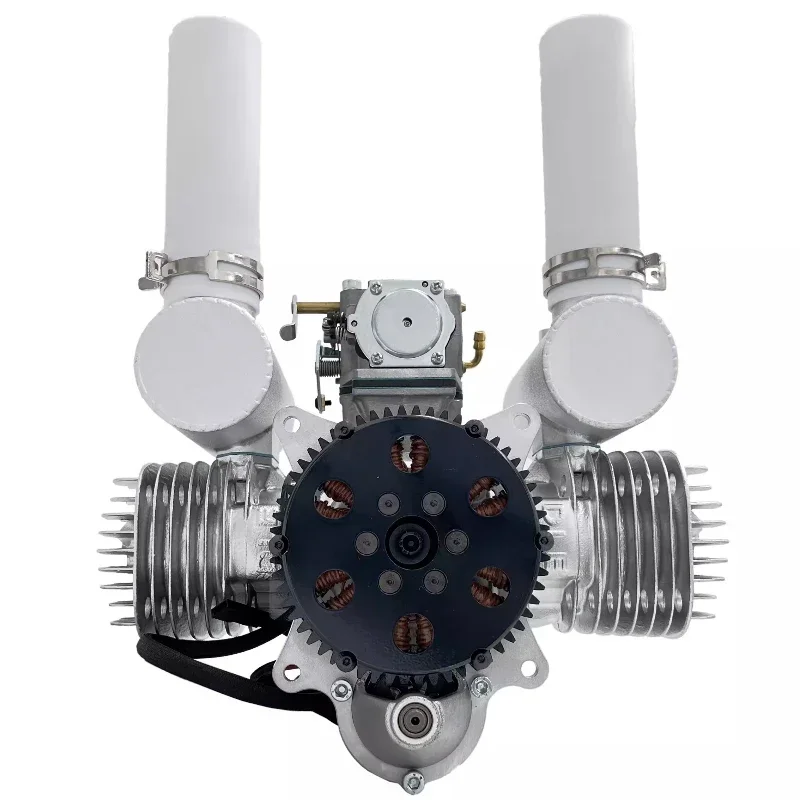 DLE130 Engine Model Toy Electric Starter Generator Version  Double Cylinder Drone Aircraft