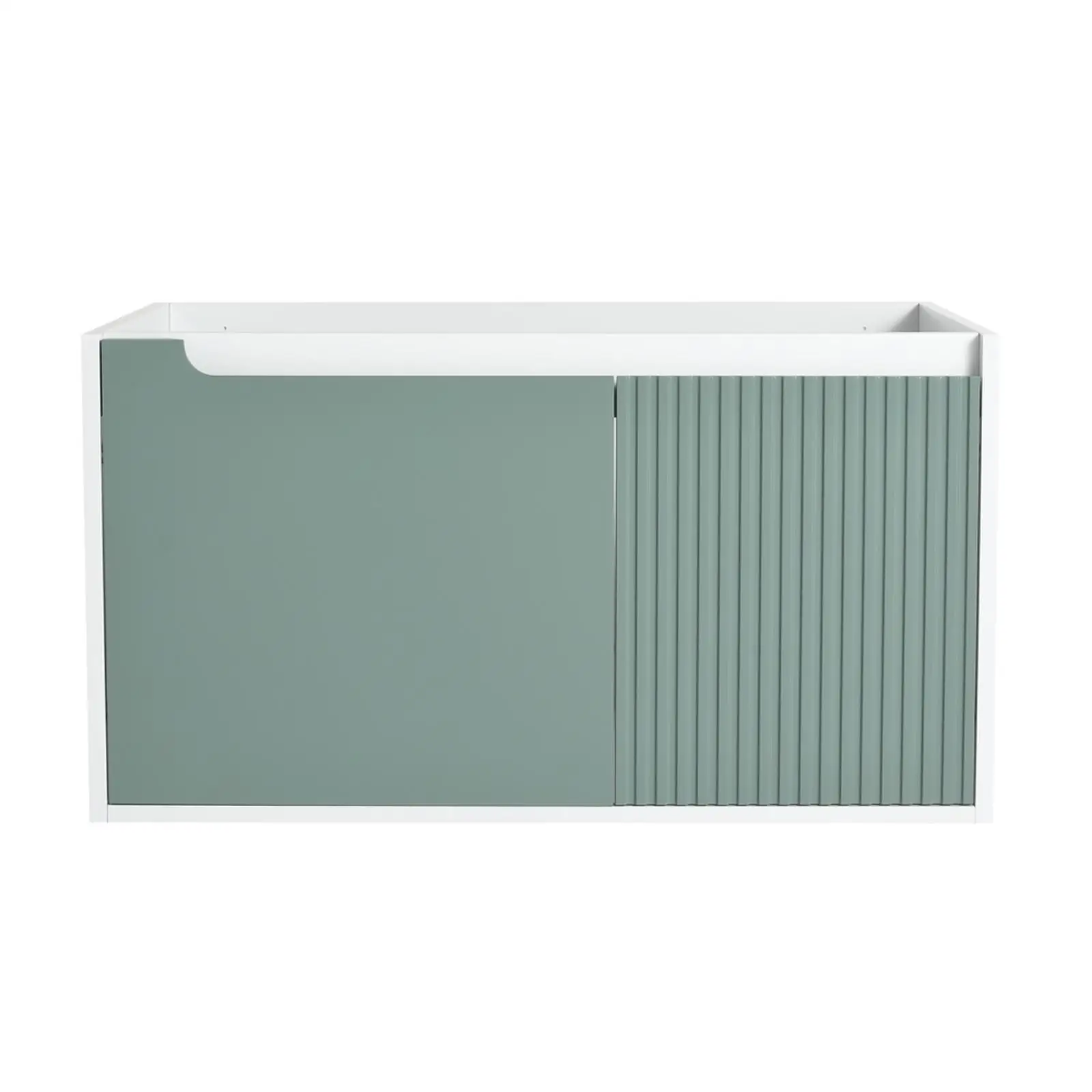 

Современная подвесная тумба для ванной комнаты с раковиной 36 дюймов и дверцей для компактных малогабаритных ванных комнат