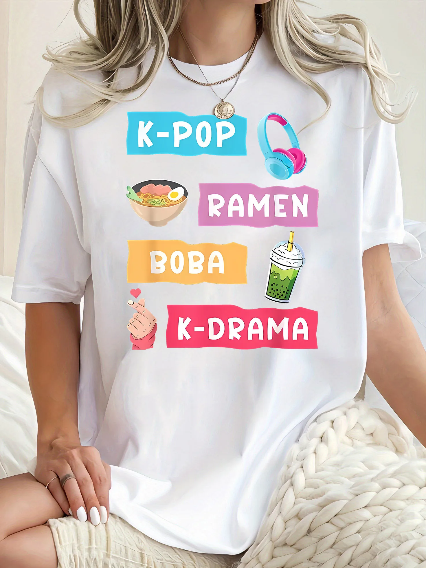2026 Male Female Style K-Pop Fashion Casual T-shirt Ventilate Loose Comfortable Round-neck Short Sleeve Summer T-Shirt Tops