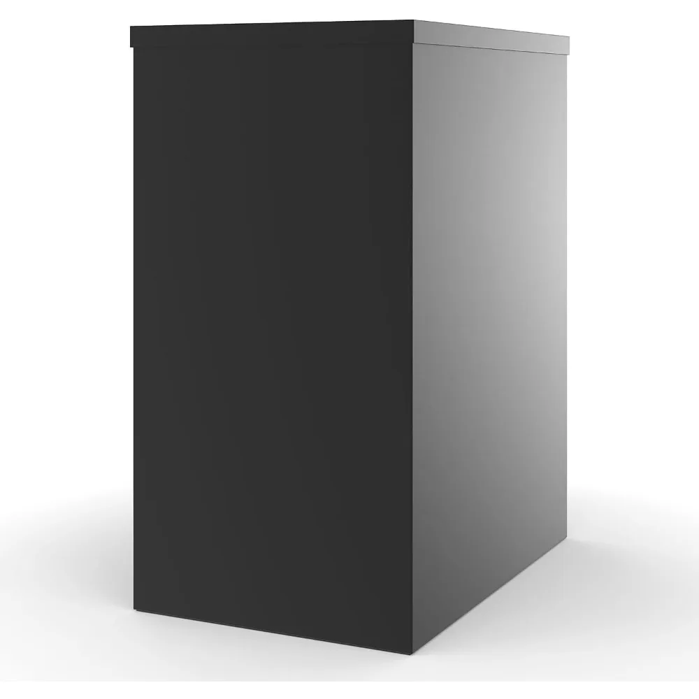 Vertical 2-Drawer Letter Size File Cabinet Lockable Black Storage Cabinet 22x15x28.38